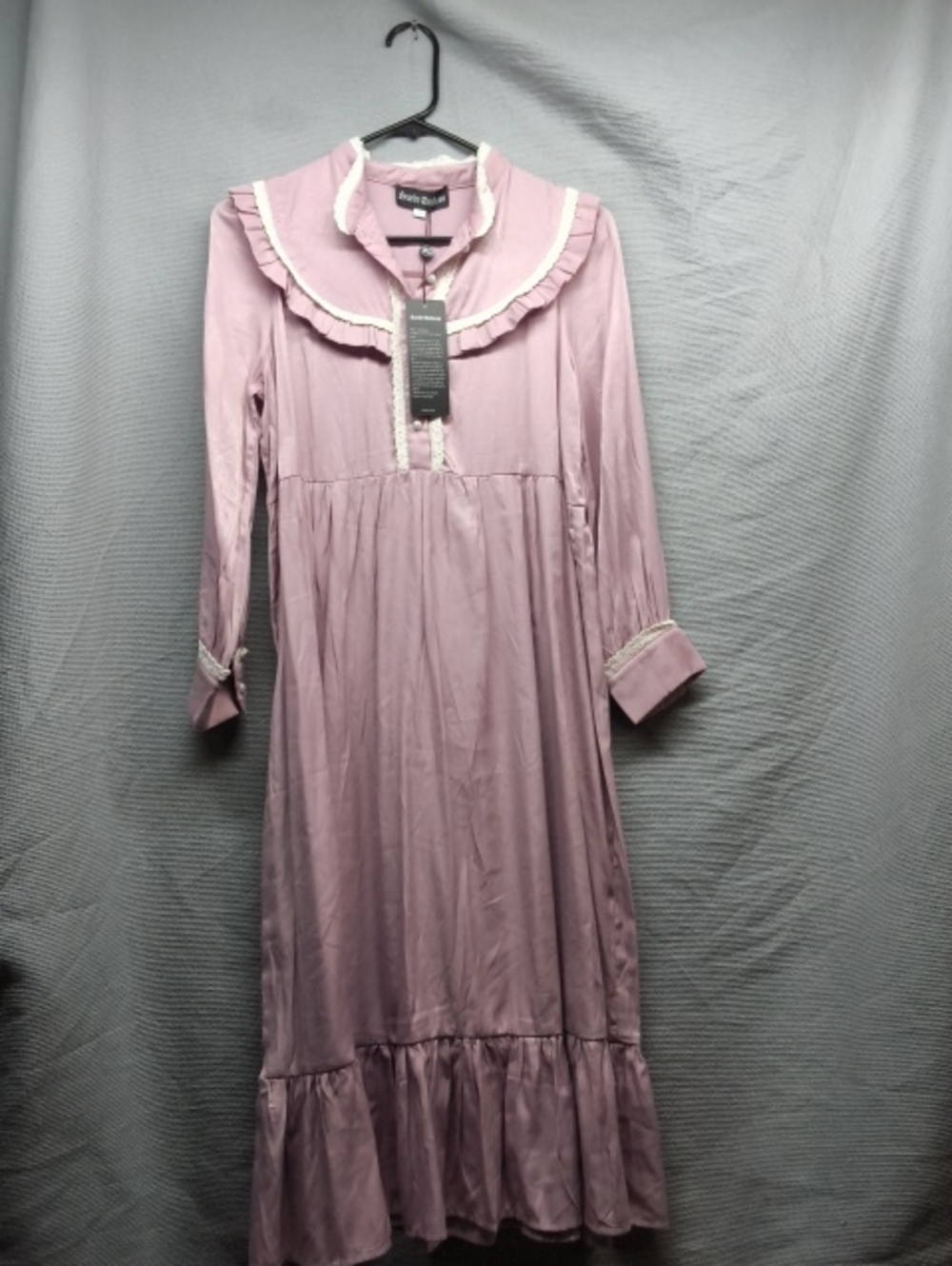 River Island Soft Pink Ruffle-Collar Long Sleeve Dress 12Y